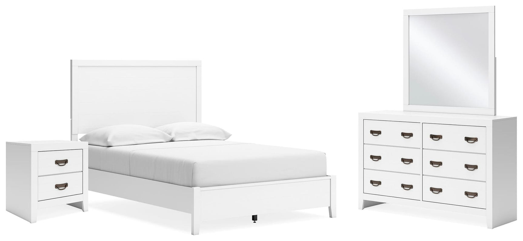Binterglen White Panel Bedroom Set view 3