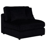 Blaine Upholstered Armless Chair Black from Decor Furniture