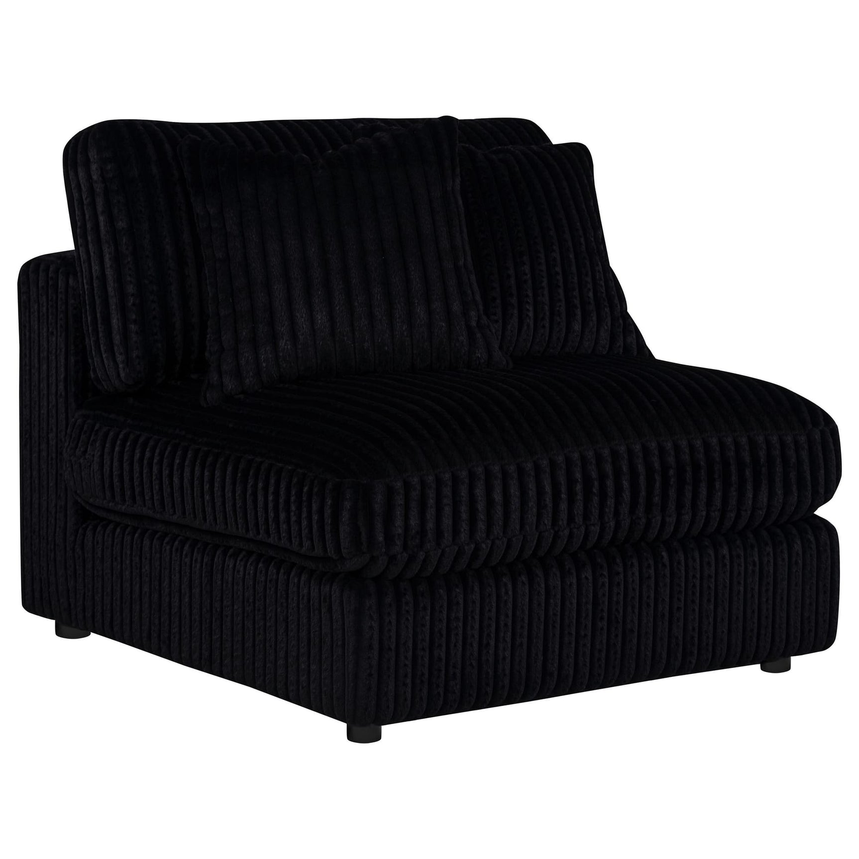 Blaine Upholstered Armless Chair Black from Decor Furniture
