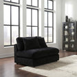 Blaine Upholstered Armless Chair Black view 2