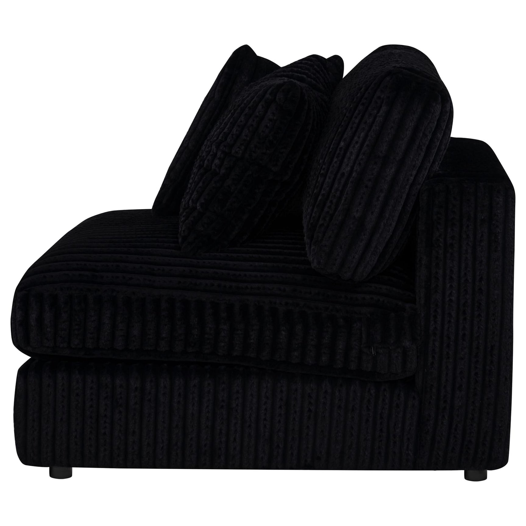 Blaine Upholstered Armless Chair Black view 5