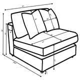 Blaine Upholstered Armless Chair Black view 10