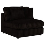 Blaine Upholstered Armless Chair Chocolate from Decor Furniture