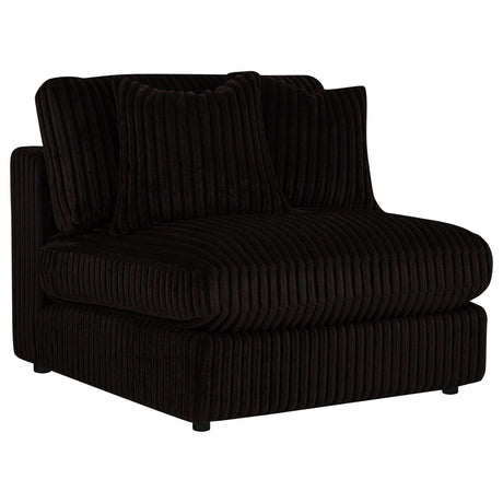 Blaine Upholstered Armless Chair Chocolate from Decor Furniture