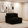 Blaine Upholstered Armless Chair Chocolate view 2