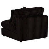 Blaine Upholstered Armless Chair Chocolate view 6