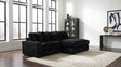 Blaine Upholstered Reversible Chaise Sectional Sofa Black view 2