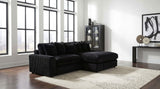 Blaine Upholstered Reversible Chaise Sectional Sofa Black view 2