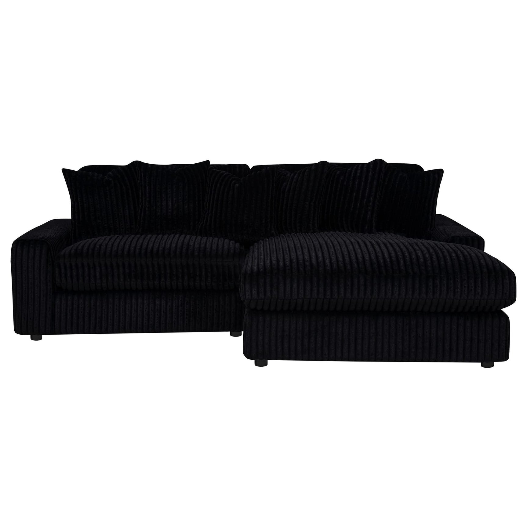 Blaine Upholstered Reversible Chaise Sectional Sofa Black view 4