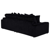 Blaine Upholstered Reversible Chaise Sectional Sofa Black view 7