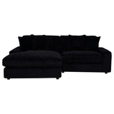 Blaine Upholstered Reversible Chaise Sectional Sofa Black view 9
