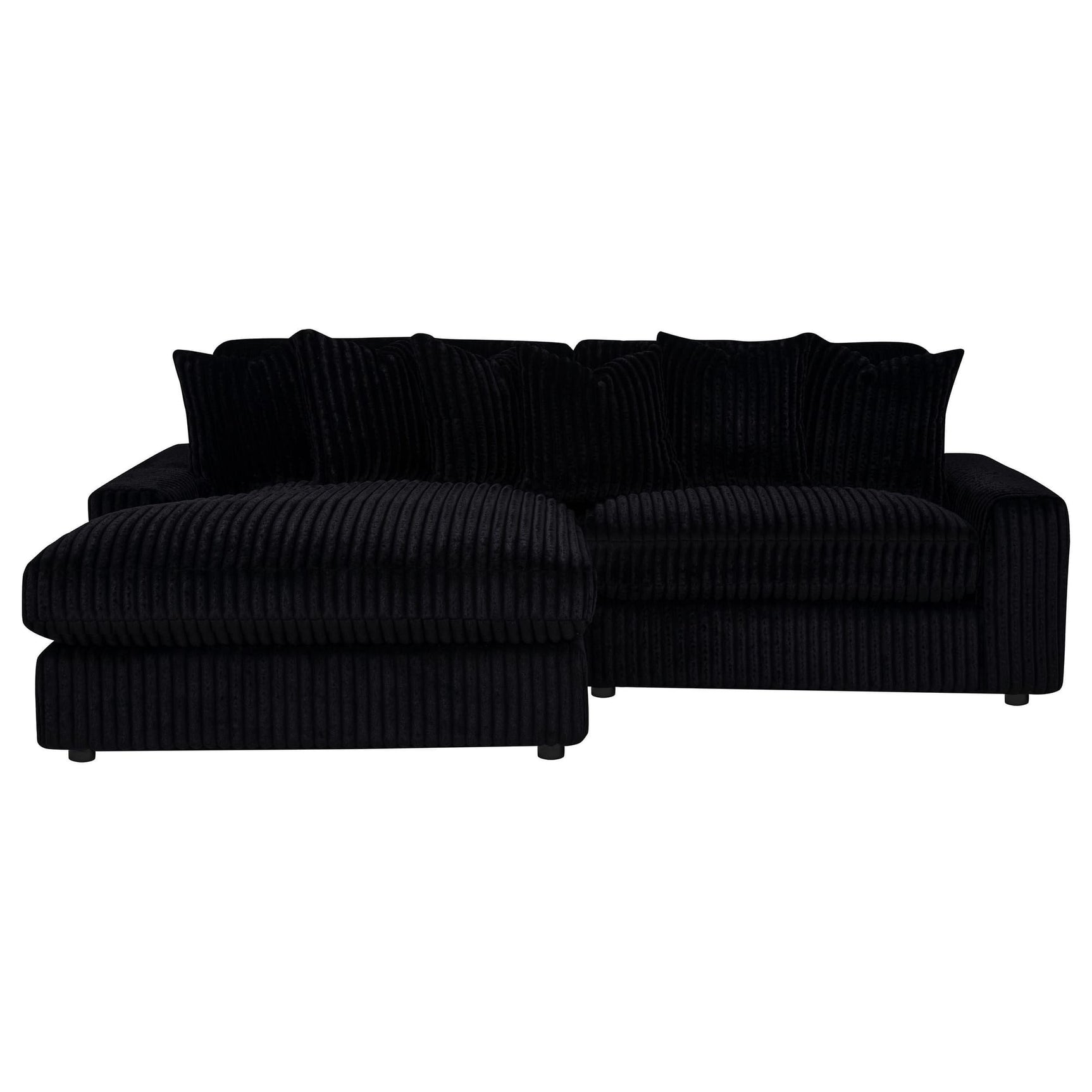 Blaine Upholstered Reversible Chaise Sectional Sofa Black view 9