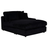 Blaine Upholstered Reversible Chaise Sectional Sofa Black view 10