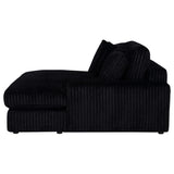 Blaine Upholstered Reversible Chaise Sectional Sofa Black view 13