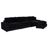 Blaine Upholstered Reversible Chaise Sectional Sofa Black view 3