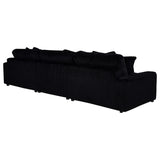Blaine Upholstered Reversible Chaise Sectional Sofa Black view 7