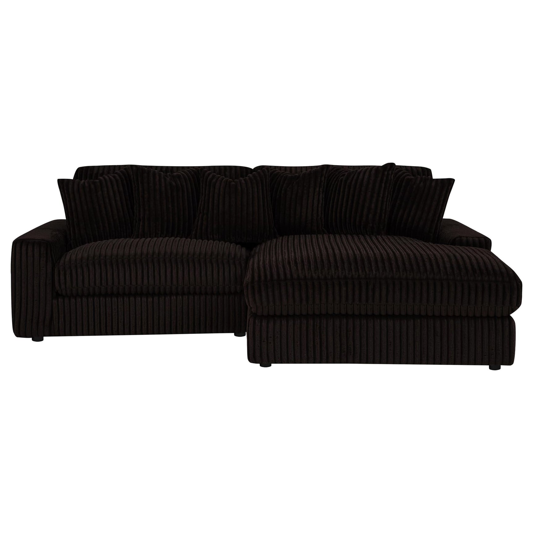 Blaine Upholstered Reversible Chaise Sectional Sofa Chocolate view 4