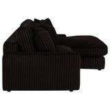 Blaine Upholstered Reversible Chaise Sectional Sofa Chocolate view 8
