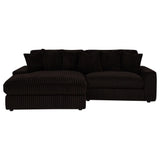 Blaine Upholstered Reversible Chaise Sectional Sofa Chocolate view 9
