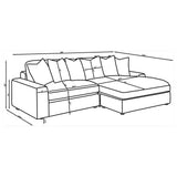 Blaine Upholstered Reversible Chaise Sectional Sofa Chocolate view 20
