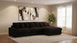 Blaine Upholstered Reversible Chaise Sectional Sofa Chocolate from Decor Furniture
