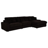 Blaine Upholstered Reversible Chaise Sectional Sofa Chocolate view 2