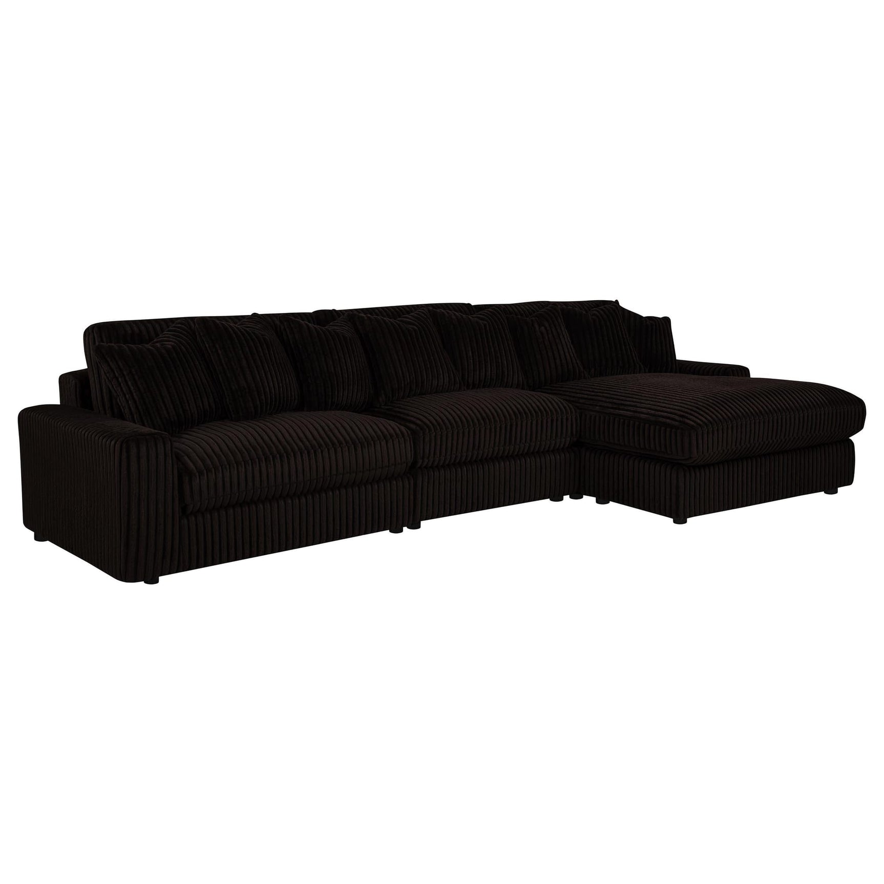Blaine Upholstered Reversible Chaise Sectional Sofa Chocolate view 2