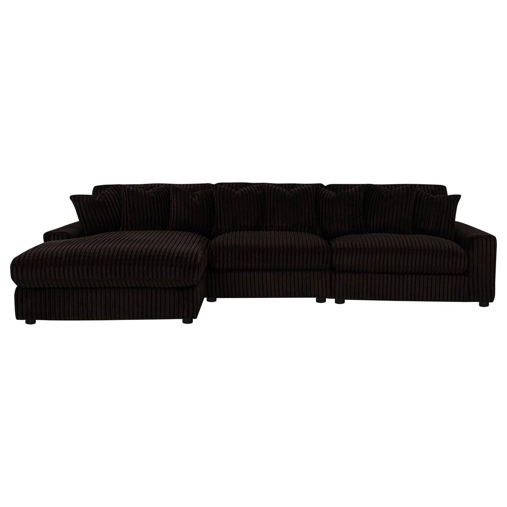 Blaine Upholstered Reversible Chaise Sectional Sofa Chocolate view 8
