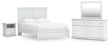 Bostwick White Shoals Panel Bedroom Set from Decor Furniture