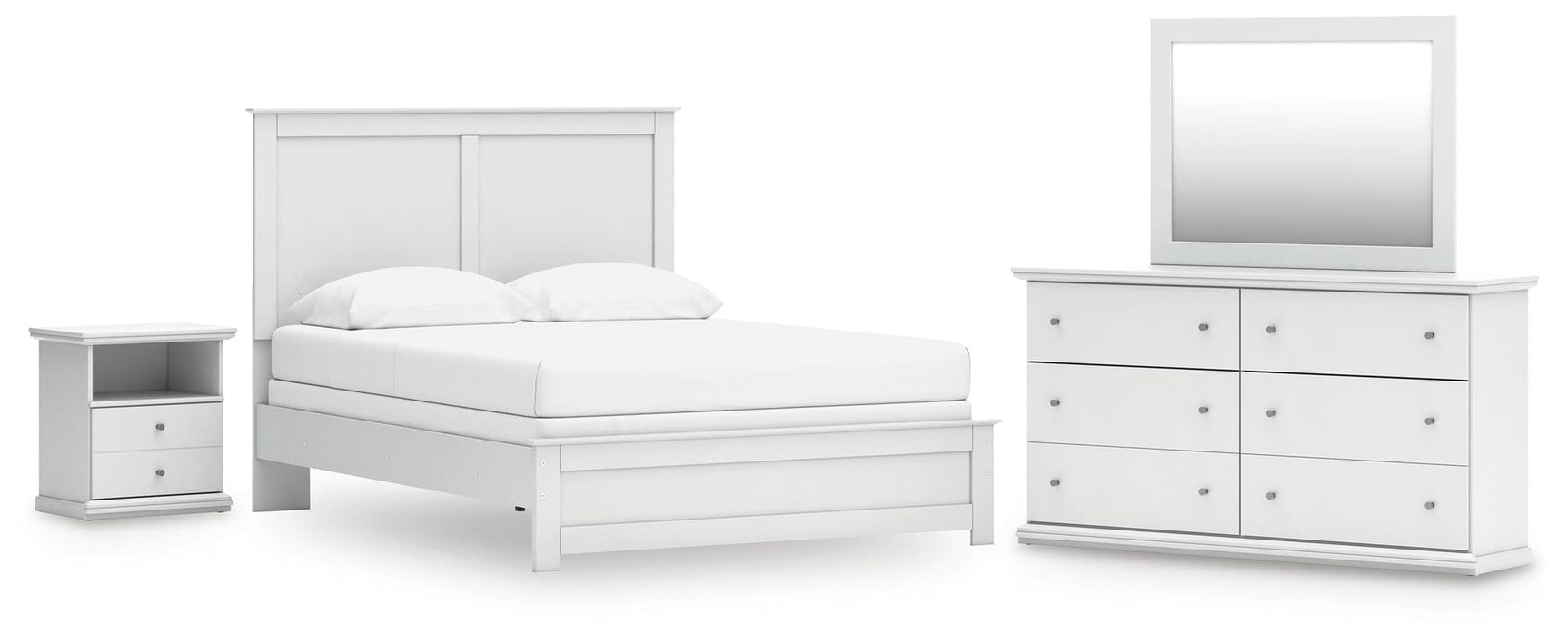 Bostwick White Shoals Panel Bedroom Set from Decor Furniture
