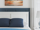 Bostwick White Shoals Panel Bedroom Set Queen 3: Bed, Dresser, Mirror from Decor Furniture