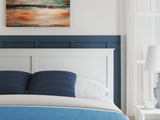 Bostwick White Shoals Panel Bedroom Set King 3: Bed, Dresser, Mirror from Decor Furniture