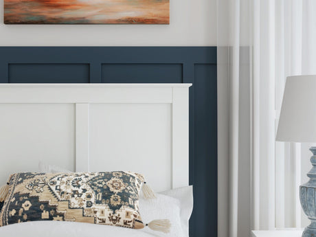 Bostwick White Shoals Panel Bedroom Set Twin 3: Bed, Dresser, Mirror from Decor Furniture