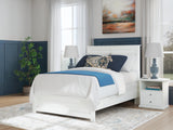 Bostwick White Shoals Panel Bedroom Set Full 4: Bed, Dresser, Mirror, Chest from Decor Furniture