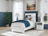 Bostwick White Shoals Panel Bedroom Set Twin 3: Bed, Dresser, Mirror from Decor Furniture