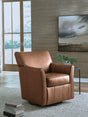 Braydunn Caramel Swivel Glider Accent Chair from Decor Furniture