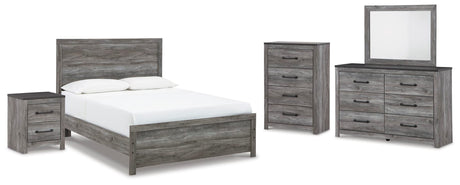 Bronyan Dark Gray Panel Bedroom Set view 6