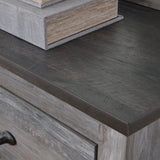 Bronyan Dark Gray Panel Bedroom Set Queen 4: Bed, Dresser, Mirror, Chest from Decor Furniture