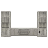 Burke 3-Piece TV Entertainment Center Fits 75-Inch TVs Grey Driftwood view 2