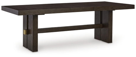 Burkhaus Dark Brown Dining Set angled view