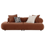 Byrne 105-inch Velvet Modular Bumper Sectional Sofa Rust view 2