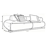 Byrne 105-inch Velvet Modular Bumper Sectional Sofa Rust view 8