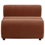 Byrne Velvet Upholstered Armless Chair Rust view 2