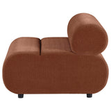Byrne Velvet Upholstered Armless Chair Rust view 4