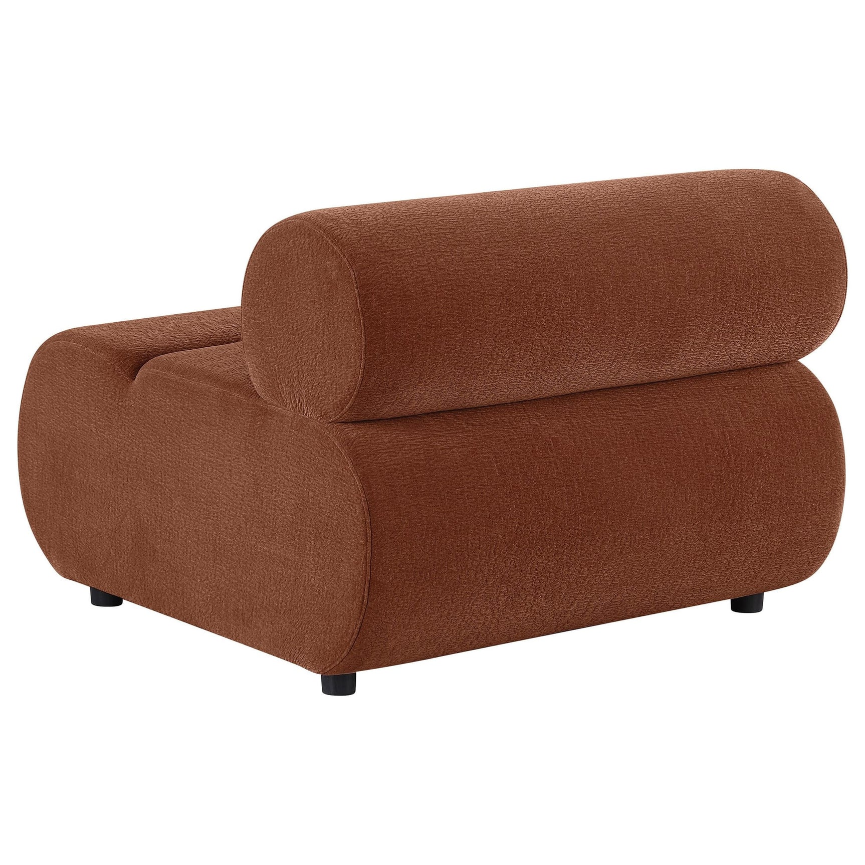 Byrne Velvet Upholstered Armless Chair Rust view 5