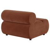 Byrne Velvet Upholstered Armless Chair Rust view 6