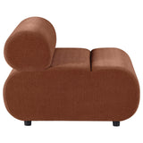 Byrne Velvet Upholstered Armless Chair Rust view 7