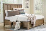 Cabalynn Light Brown Panel Bedroom Set King 3: Bed, Dresser, Mirror from Decor Furniture