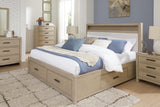 Calmoro Gray Bookcase Bedroom Set room view
