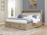 Calmoro Gray Bookcase Bedroom Set King 3: Bed, Dresser, Mirror from Decor Furniture